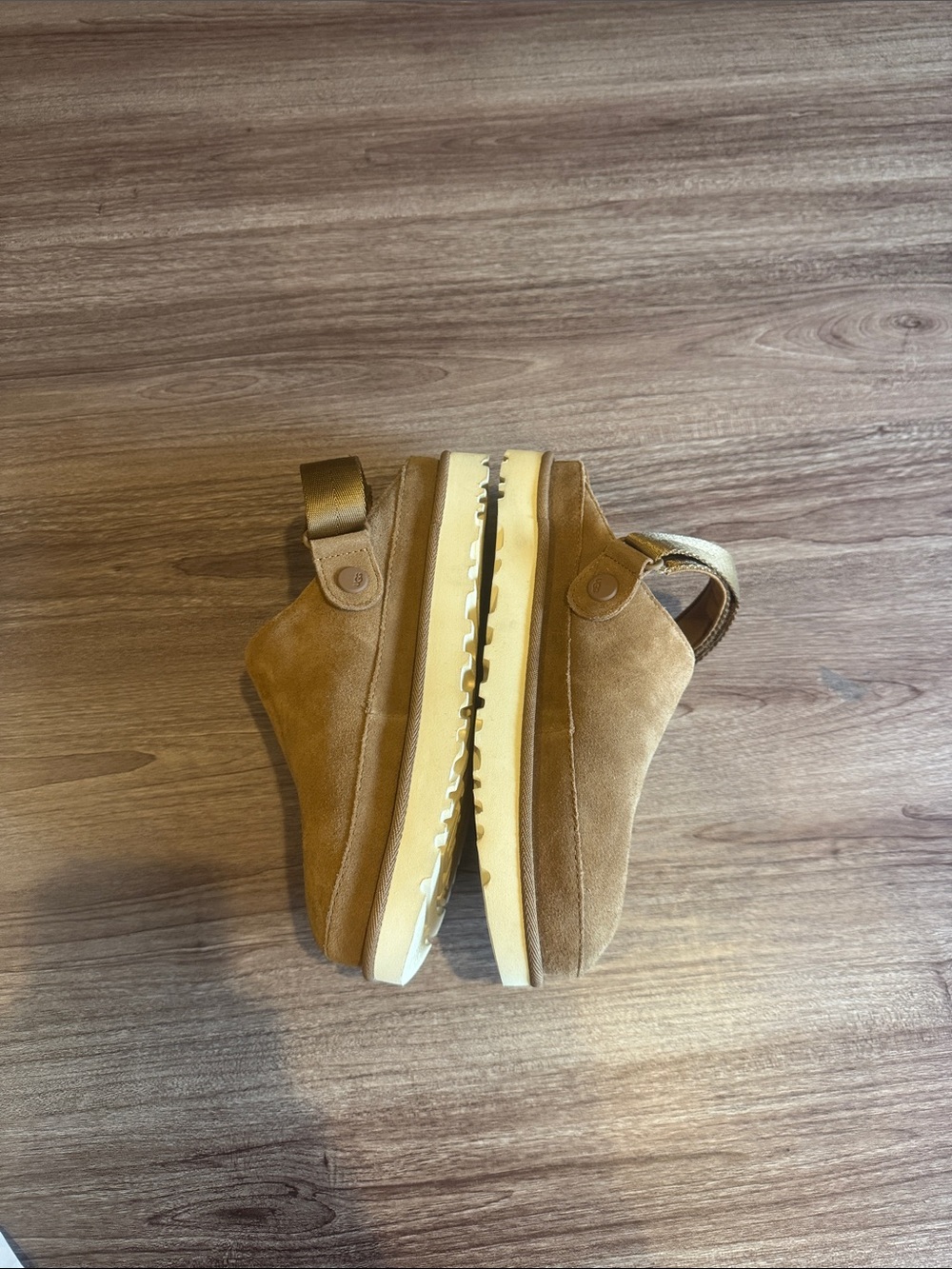 UGG Tan Suede Backstrap Clogs women’s 7.5 BL - Picture 3 of 4